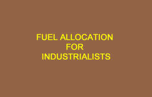Fuel Allocation for Industrialists