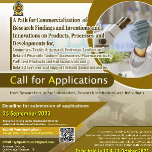 Commercializing of inventions and innovations on products, processes and developments for Cosmetics, Textile and Apparel, Footwear, Leather and related wearable fashion accessories, pharmaceuticals, Wellness products and nutraceuticals and related services and support system based industries Research Selection and Networking Forum